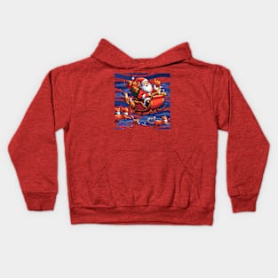 Santa and cats Kids Hoodie